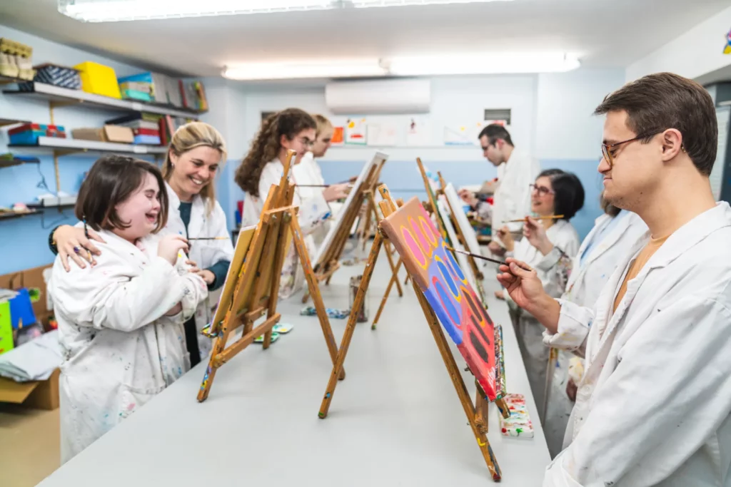 Excitement and joy in art class with down syndrome 2025 03 07 08 51 09 utc